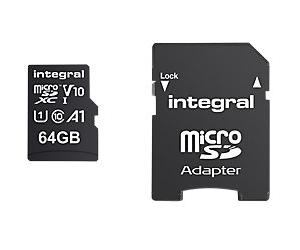 Integral Micro SDXC Flash Memory Card V10 64 GB
