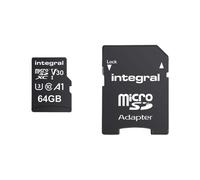 Integral MicroSDHC/XC V30 UHS-I U3 High-Speed Memory Card 64GB