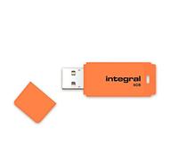 Integral Neon 8GB USB 2.0 Flash Drive - Orange