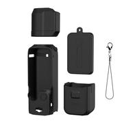 Integral Protective Case for Osmo Pocket 3, Shockproof Silicone Cover with Lens and Screen Protection, Blackout Accessory for Display (Set 1 Black)