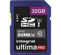 Integral SDHC Flash Memory Card UltimaPRO 32 GB