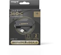 Integral Secure 360-C 16GB Software Encrypted USB Flash Drive - USB-C Connector