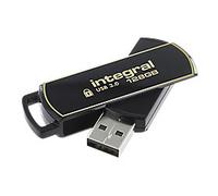 Integral Secure 360 Flash Drive 128 GB USB 3.0 Black, Gold