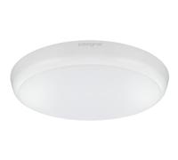 LED Flush Ceiling Wall Light 18W 4000K 1584lm IK10 3hr Emergency Matt White IP54 Netlighting Grey One Size