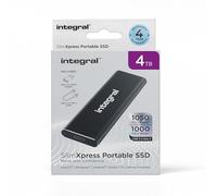 Integral SlimXpress 4TB USB & USB-C 3.2 Gen 2 Portable External SSD - Super Fast 1050MB/s Read / 1000MB/s Write speeds, Sleek Aluminium Casing and Plug & Play. Mac, PC, XBOX & Playstation Compatible