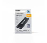 Integral SlimXpress 500GB USB & USB-C 3.2 Gen 2 Portable External SSD - Super Fast 1050MB/s Read / 1000MB/s Write speeds, Sleek Aluminium Casing and Plug & Play. Mac, PC, XBOX & Playstation Compatible