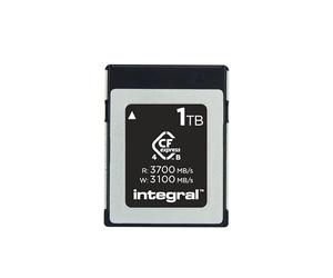 Integral Studio Grade CFexpress 4.0 Type B 1TB Memory Card - 4K, 6K, 8K and Beyond RAW - 3700MB/s Read, 3100MB/s Write, 1600MB/s Sustained Write - Designed for Advanced Cinematic and DSLR Cameras