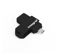 Integral Swivel Black-C 128GB USB 3.2 Gen 1 Flash Drive, High-Speed Type-C/USB 3.1/3.0, Read 150MB/s, Write 30MB/s, Plug and Play, Portable Storage for PC, Mac, Laptop