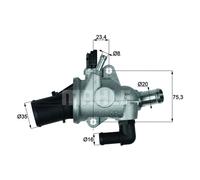 MAHLE ORIGINAL TI 174 88 Thermostat