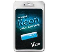 Integral TS-180561 Neon 2.0 USB Flash Drive, 16GB, Blue