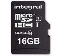 Integral UltimaPro 16 GB MicroSDHC Class 10 Memory Card up to 40 MB/s, U1 Rating - Black