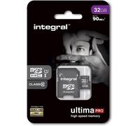 Integral UltimaPro 32 GB MicroSDHC Class 10 Memory Card up to 90 MB/s U1 Rating