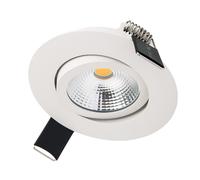 Integral Ultra Slim 6.5W Cool White Dimmable LED Tiltable Downlight - White