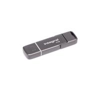 Integral USSD 1TB SlimXpress Dual USB 3.2 Gen 2x1 Flash Drive, Dual Type-C & Type-A Ports, Portable SSD, Read up to 550 MB/s & Write up to 500 MB/s. Slim, Durable Metal Design for On-the-Go Storage