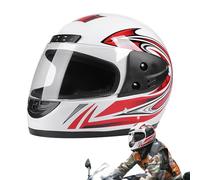 Integralhelme - Motorrad Helm Vollvisierhelm Mopedhelm | Integralhelm Mit Sonnenblende | Sicherer Schutzhelm Mit Atmungsaktivem Wabennetz-Innenfutter Ideal Für Straßenfahrten