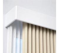 Integrated Curtain Track System with Dual Rail - Silent Glide Track with Pelmet for Ceiling & Wall Mount - Complete Curtain Kit 70cm-600cm (80cm/2.62ft)