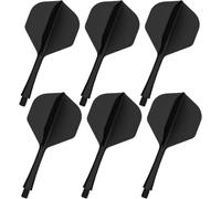 Integrated Dart Flights and Shafts, 6PCS PP Material All-in-One Molded Stems with Fixed 90-Degree Angle for Enhanced Performance and Stability - Darts Accessories for Casual and Competitive Play