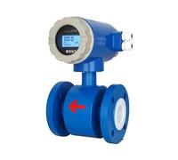 Integrated Intelligent Electromagnetic Flowmeter Digital Display Sewage Liquid Sensor Electronic Metering Equipment Pipe Flange Easy to Control(DN10)