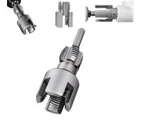 Integrated Internal & External Pipe Threading Tool, 1/2'' and 3/4'' PVC Pipe Threader Kit, Rethreading Tool for Water Pipes, Compatible with Electric Drill (3/4'')
