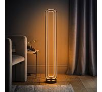 Integrated LED Floor Lamp Black Adjustable Standard Standing Living Room Light