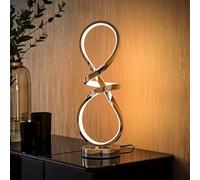 ValueLights | Infinity Matte Grey Swirl Integrated LED Table Lamp | Table Lamp, Home Décor & Improvement Essential