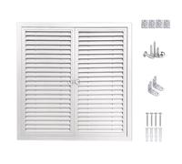 Integrated Radiator Cover with Double Doors & Pull Tab Stylish Aluminum Blinds for Old Radiators Perfect for Bedroom & Living Room 60x80cm (24x31in)