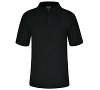 Integriti Schoolwear Age 2-16 School Plain Polo 100% Cotton Shirt Short Sleeve 15 Colours Childrens Boys Polo Shirt Girls Polo Shirt School Uniform P.E. Black