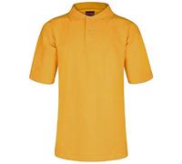 Integriti Schoolwear Age 2-16 School Plain Polo 100% Cotton Shirt Short Sleeve 15 Colours Childrens Boys Polo Shirt Girls Polo Shirt School Uniform P.E. Gold