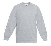 Integriti Schoolwear Boys Girls Unisex Jumper Sweatshirt Crew Neck Round Neck School Uniform Ages 1-15 Heather Grey
