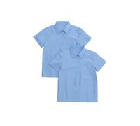 Integriti Schoolwear Twin Pack Girls School Shirt Uniform Short/Long Sleeve White Sky Blue Age 3-18