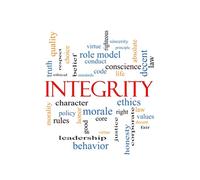 INTEGRITY (cover) Notebook - in a 6" x 9" size with 120 quality wide ruled pages inside: A great notebook for: teens, adults, students to use for work, personal daily use or school !