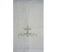 Integrity Designs Baby Baptism Towel with Cross Embroidery