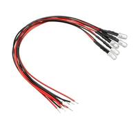 Integy RC Model Precision-Crafted 3mm Size Green LED Lights (5) w/Wires DC Input 6V-12VDC