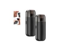 Inteigrity Portable Nose Hair Trimmer, Rechargeable Portable Nose Hair Trimmer for Men & Women, 2 in 1 Manual Electric Waterproof Ear Noses Hairs Trimmers(Black*2pcs)