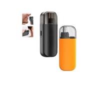 Inteigrity Portable Nose Hair Trimmer, Rechargeable Portable Nose Hair Trimmer for Men & Women, 2 in 1 Manual Electric Waterproof Ear Noses Hairs Trimmers(Black+Orange)