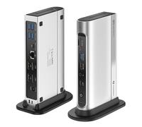 [Intel Certified] Cable Matters 16-in-1 40Gbps Thunderbolt 4 Dock with Thunderbolt Share - Quad 4K Video(2X DP, 2X HDMI) for Windows, Dual 4K (DP or HDMI) for MacBook Pro M1/M2/M3/M4 Pro/Max, 100W PD