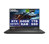 Intel Core i7-14700HX Gaming Laptop GeForce RTX5070Ti 64GB DDR5 RAM 1TB SSD | 20 Cores 5.5GHz CPU, 12GB GDDR7 GPU, 5600MHz RAM, PCIe 4.0 SSD, 16" 2.5K 300Hz UHD Display, Wi-Fi 7, RGB Backlit, Win11 Pro