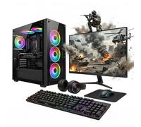 Intel Core i7 RTX 5060 Gaming Desktop Bundle | 16GB RAM, 256GB SSD + 1TB HDD Storage, Windows 11. Custom RGB Gaming PC Complete with 22" Monitor, Mouse & Keyboard.