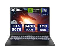 Intel Core Ultra 9 290HX Plus Gaming Laptop GeForce RTX5070 64G RAM 1TB SSD | Intel AI Boost, 24 Cores 5.5GHz CPU, 8GB GDDR7 GPU, 5600MHz RAM, PCIe 4.0 SSD, 16" 2.5K 300Hz UHD Display, Wi-Fi 7, Win11 Pro