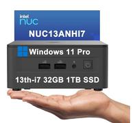 Intel NUC 13 Pro mini PC (Intel 12-Core i7-1360P, 32GB RAM, 1TB SSD) Business Desktop Computer, 2X Thunderbolt 4, Wi-Fi 6E, BT 5.3, RJ45, Support 8K/4K Quad Display, Win 11 Pro, NUC13ANHI7