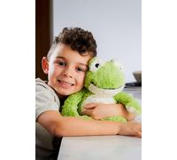 Warmies Plush Frog Microwavable Scented with French Lavender, Weighted Teddy Suitable for All Ages, Chill in a Freezer for Cooling Relief, Frog Weighted Teddy
