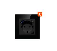 Smart WiFi Wall Socket Avatto N-WOT10-USB-B TUYA USB USB-C (black)