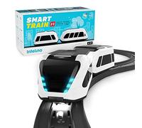 intelino J-1 Smart Train Starter Set - Robot Toy Train That Teaches Coding Through Play - Wooden Train Set Compatible - Works Screen-Free and App-Connected - Ages 3+