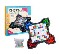 Intellectual Chess Board Game - Colorful Ball Matching Desktop Game - Portable Interactive Puzzle Chess Toy Set for Kids Adults Children