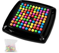 Intellectual Chessboard - Dual Duel, Intellectual Chess Board, Mind Games, Rainbow Bead Matching Game Interactive Tabletop Strategy Puzzle Games for Kids & Adults (120PCS)