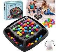 Intellectual Chessboard - Dual Duel, Intellectual Chess Board, Rainbow Ball Elimination Game, Intellectual Games for Kids and Adults, Tabletop Strategy Puzzle Games for Birthday Christmas (48PCS)