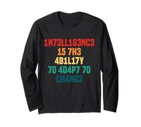 Intelligence is The Ability to Adapt to Change Retro Long Sleeve T-Shirt