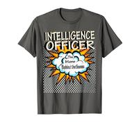 Intelligence Officer - Funny Hero Job T-Shirt, Men, Asphalt Grey, 6X-Large