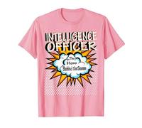 Intelligence Officer - Funny Hero Job T-Shirt, Men, Pink, Large
