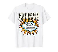 Intelligence Officer - Funny Hero Job T-Shirt, Men, White, Small